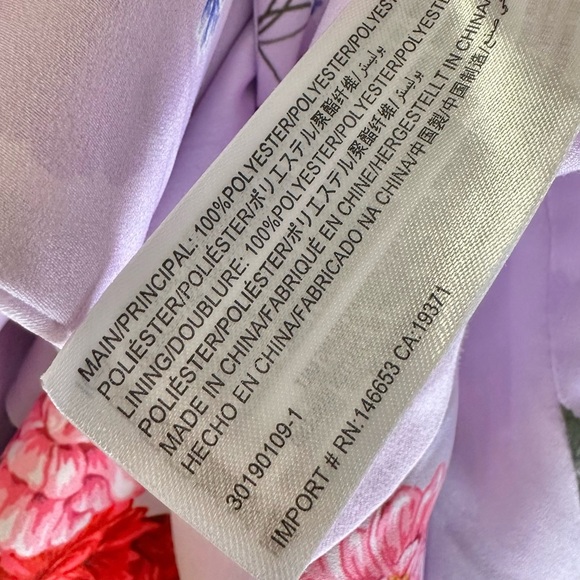 KEEPSAKE the Label Pretty One Side Drape Lilac Floral Mini Ruffle Dress - Picture 5 of 7